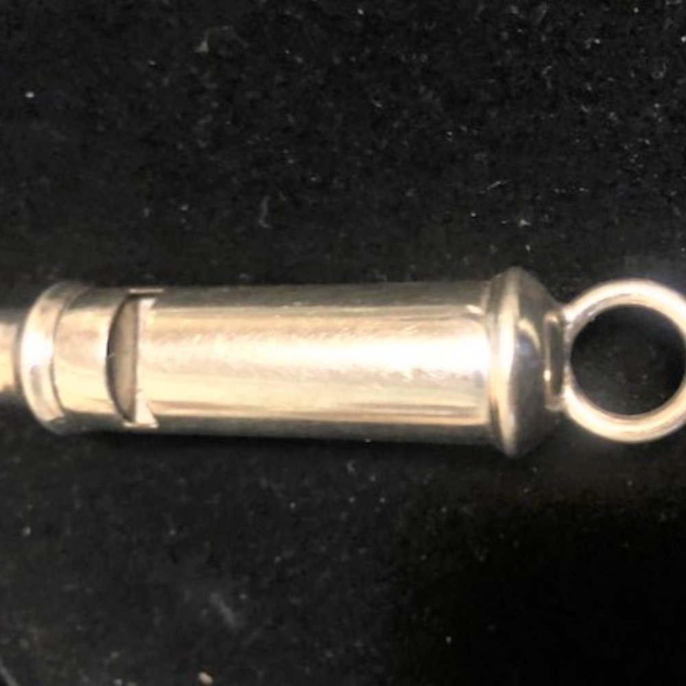 Vintage Cylindrical Metal Whistle